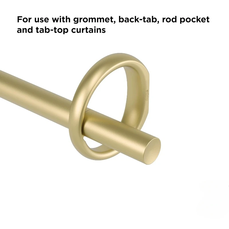 قضيب ستارة رينجليت للنافذة، قابل للتعديل من 42 بوصة إلى 120 بوصة، ذهبي #6