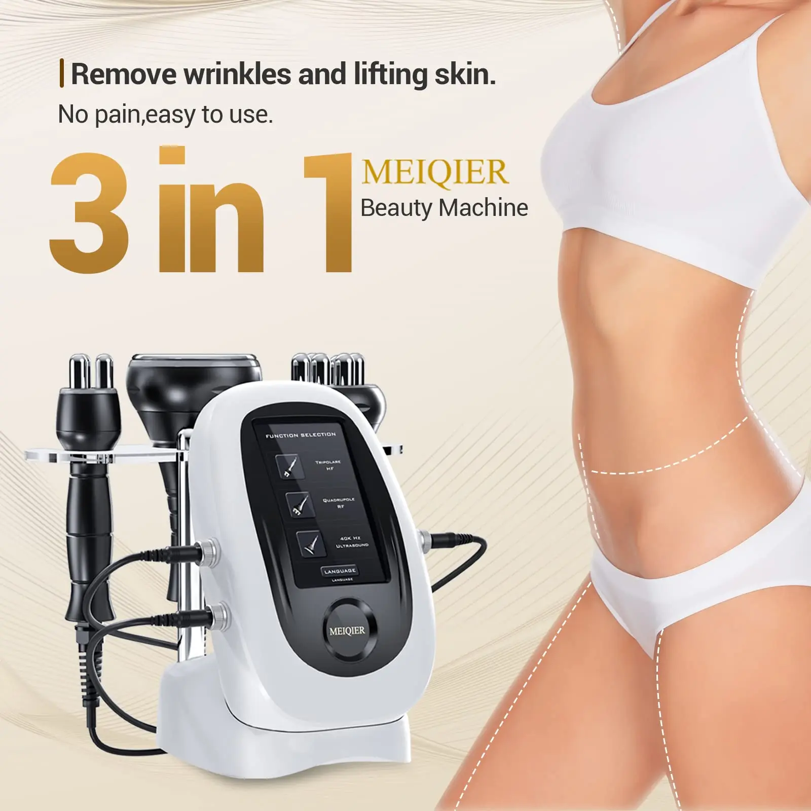 2023 new 3 In 1 40KHz Fat RF Slimming Beauty Machine Device