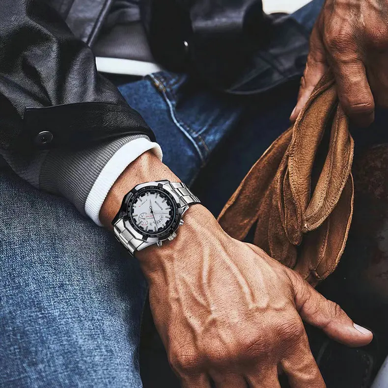 Sporty Men's Watch, Date Display, Non-Mechanical Quartz Watch, Stylish and Trendy Business Watch