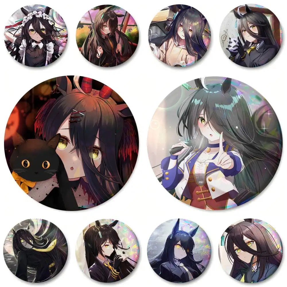 Anime Umamusume Pretty Derby Manhattan Cafe Round Badges Can Be Used To Decorate Clothes And Backpack Pins