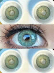 EYESHARE 1pair Colored Contact Lenses Soft Green Contact Gray Lenses Color Lenses Blue Beautiful Pupils Yearly Brown Eyes Lens