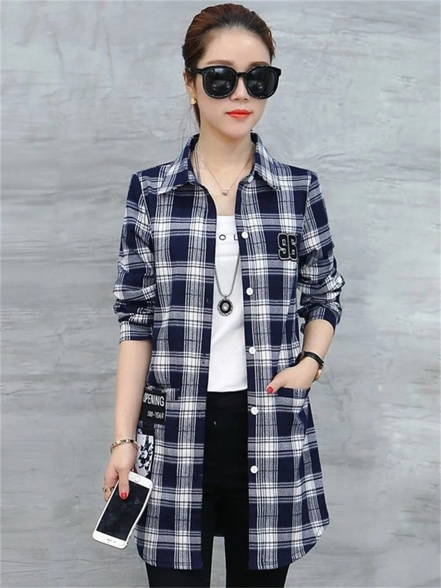 5XL Large Size Women Spring Summer Blouses Shirts Lady Fashion Casual Long Sleeve Turn-down Lattice Blusas Tops WY0327