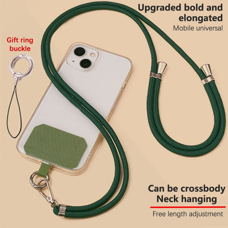 Crossbody Lanyard Necklace Strap Universal Mobile Phone Adjustment Long Hanging Rope With Clip Anti-Lost Lanyard