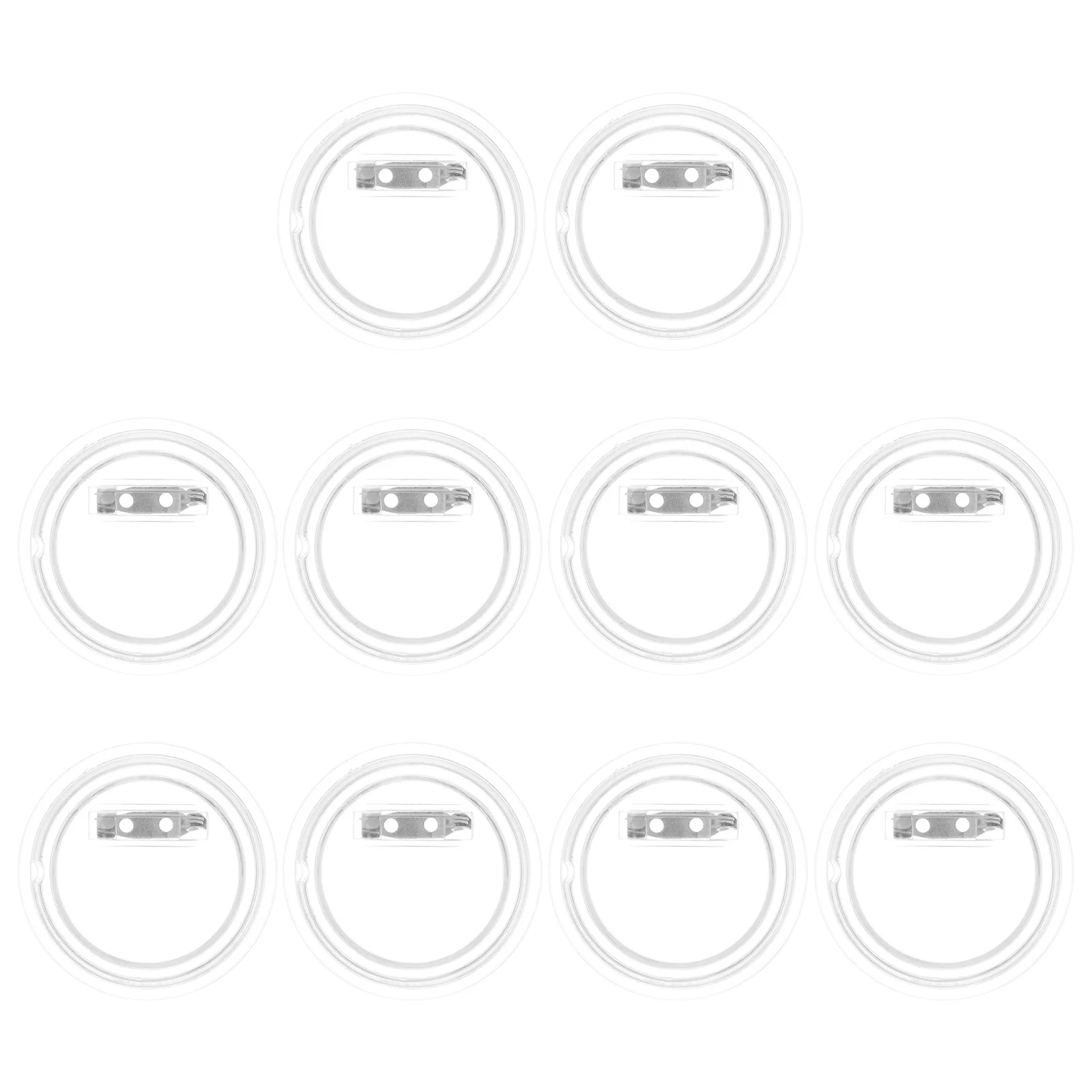 10pcs Clear Button Pin Diy Badge Buttons Pin Making Materials Empty Acrylic Photo Badge Parts