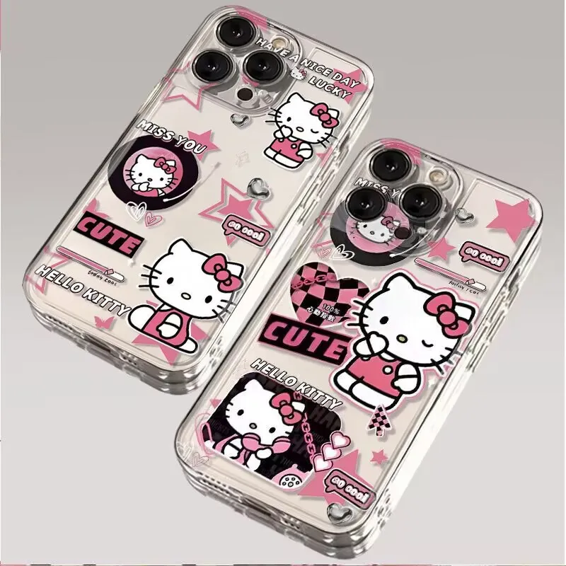 Розовый чехол для телефона Hello Kitty для Realme 9 9i 10 11 12 Pro Plus 3 5 Pro OPPO A1K A79 A93 A94 A73 A37 F9 F11 Pro, мягкий прозрачный чехол