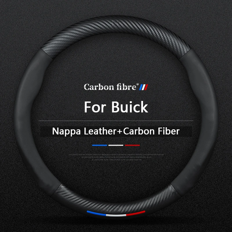 

Car Leather Steering Wheel Cover For Buick Enclave Encore GX Envision LaCrosse Regal Verano Lucerne Rendezvous LeSabre E4 E5 GL8