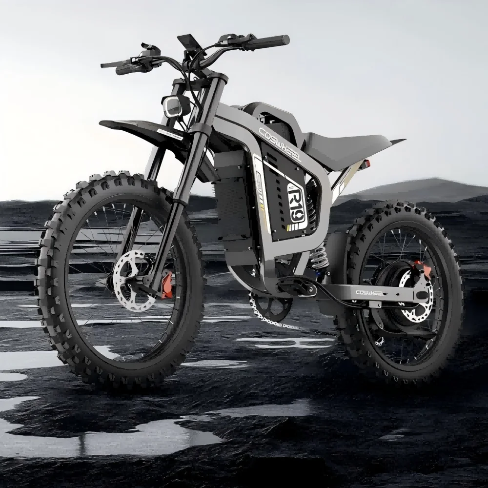 

Электрический велосипед COSWHEEL для взрослых, 70 В, 40 Ач, 3000 Вт, электрический велосипед с электродвигателем, 19 дюймов * 2,75, высокопрочные внедорожные шины, горный электронный велосипед