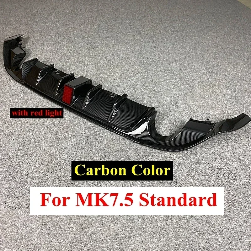 Voor Volkswagen Golf 7.5 Gti Mk7.5 Gti Tcr Auto Achterbumper Diffuser Achterzijde Splitter Spoiler Lip Voor Mk7.5 Golf 7.5 Standaard - afbeelding 1