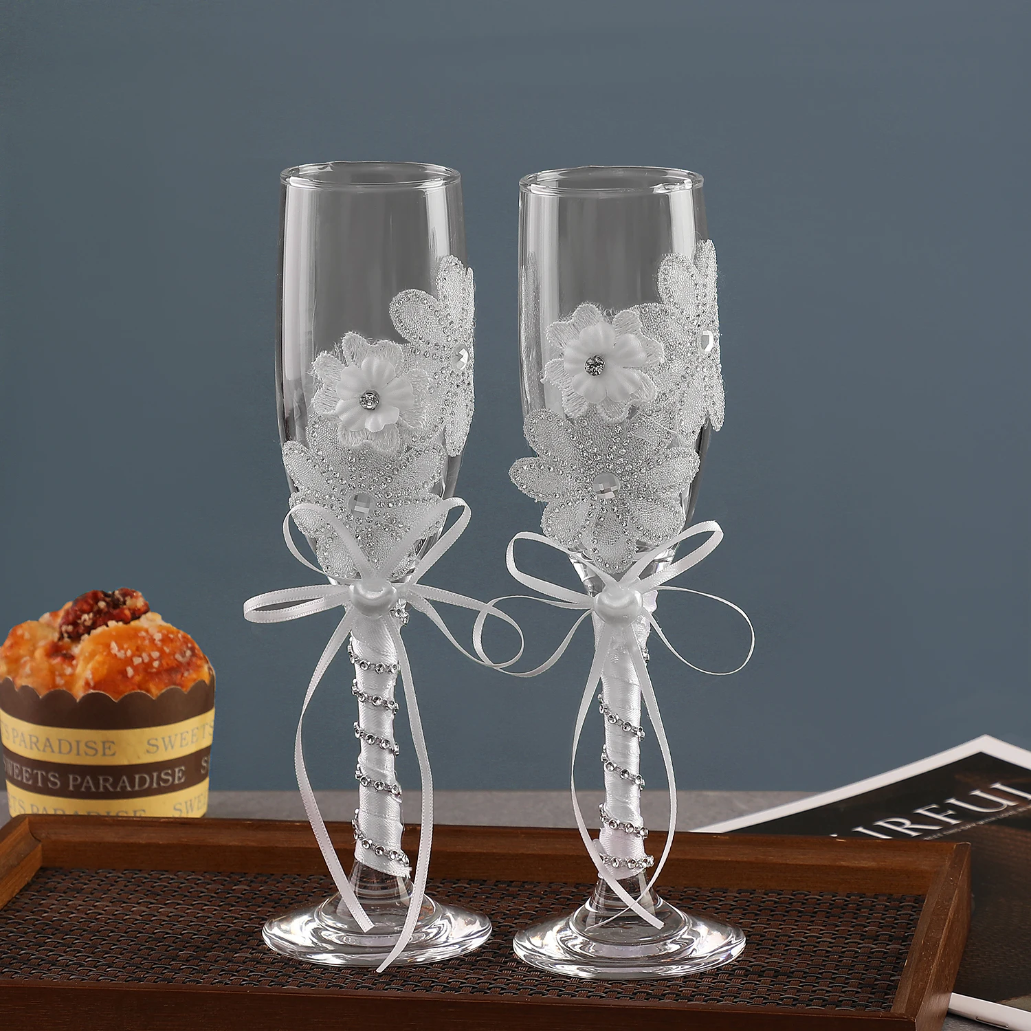 

Wedding Champagne Glasses for Bride and Groom Wedding Toasting Flutes