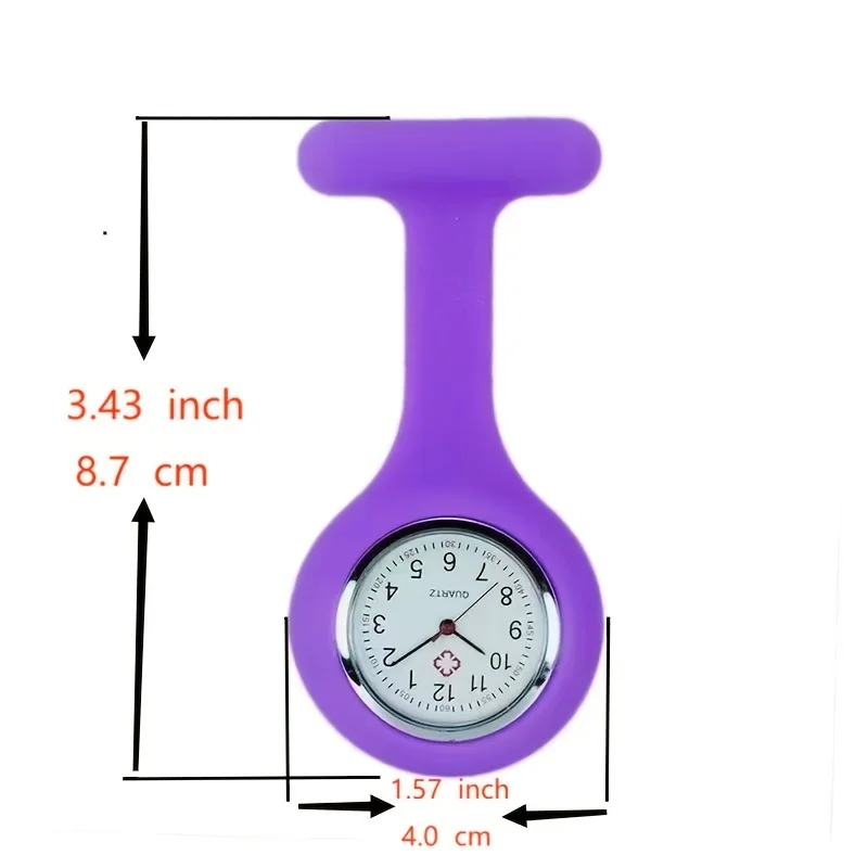 1PC Silicone Nurse Watch Simple, Fashionable, Cute Wall Watch Nurse Pocket Watch Jelly Watch