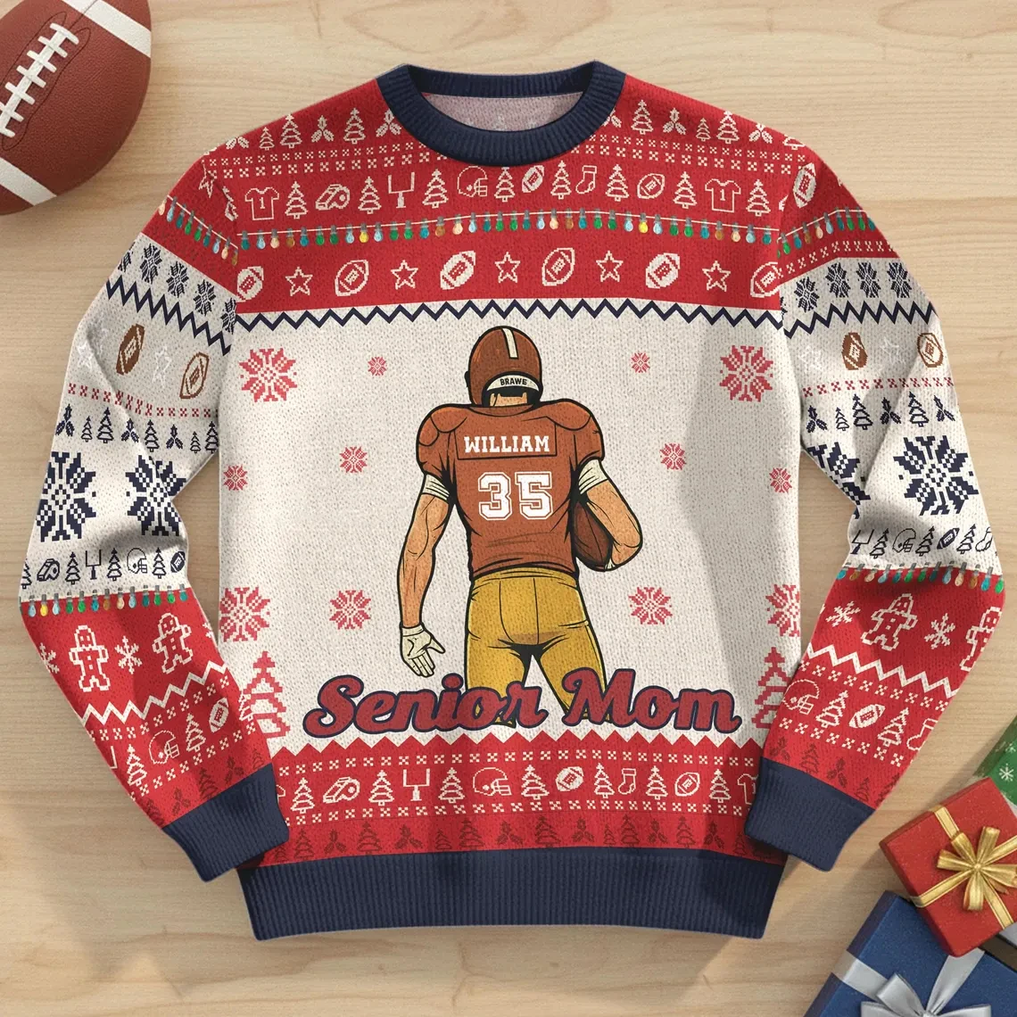 اسم مخصص الجرافيك الرجبي البلوز موضة جديدة سترة عيد الميلاد القبيحة Crewneck الخريف الكبار والأطفال البلوز البلوزات للجنسين