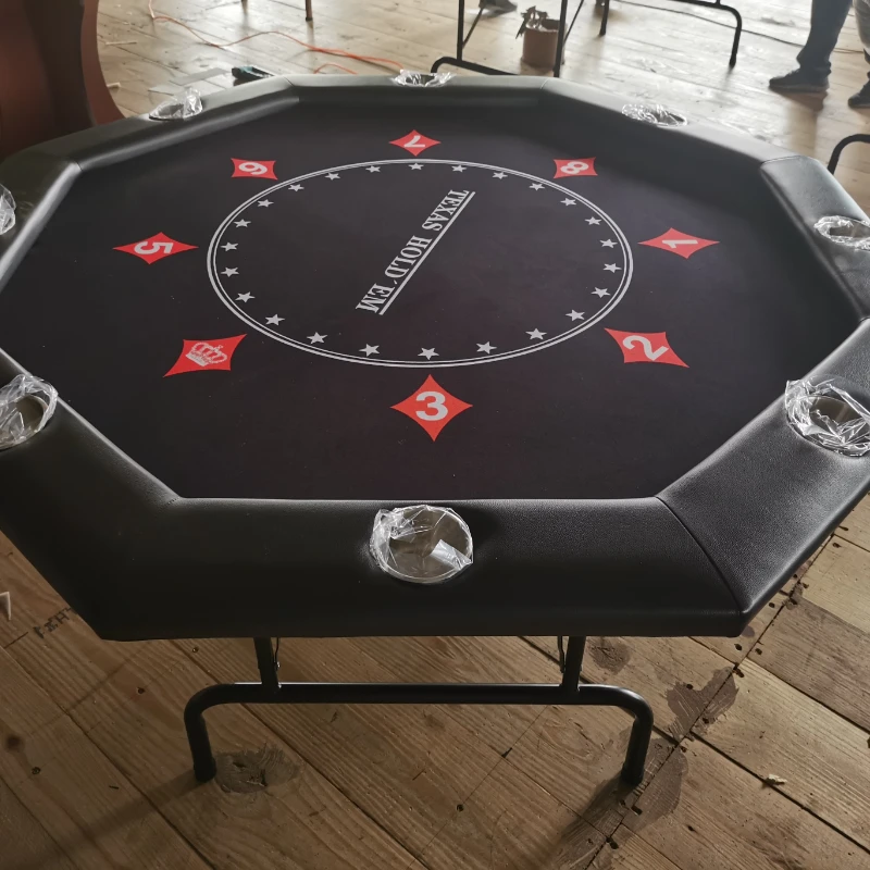 

Poker chip, chess and card room dedicated entertainment octagonal table, foldable for 8 people