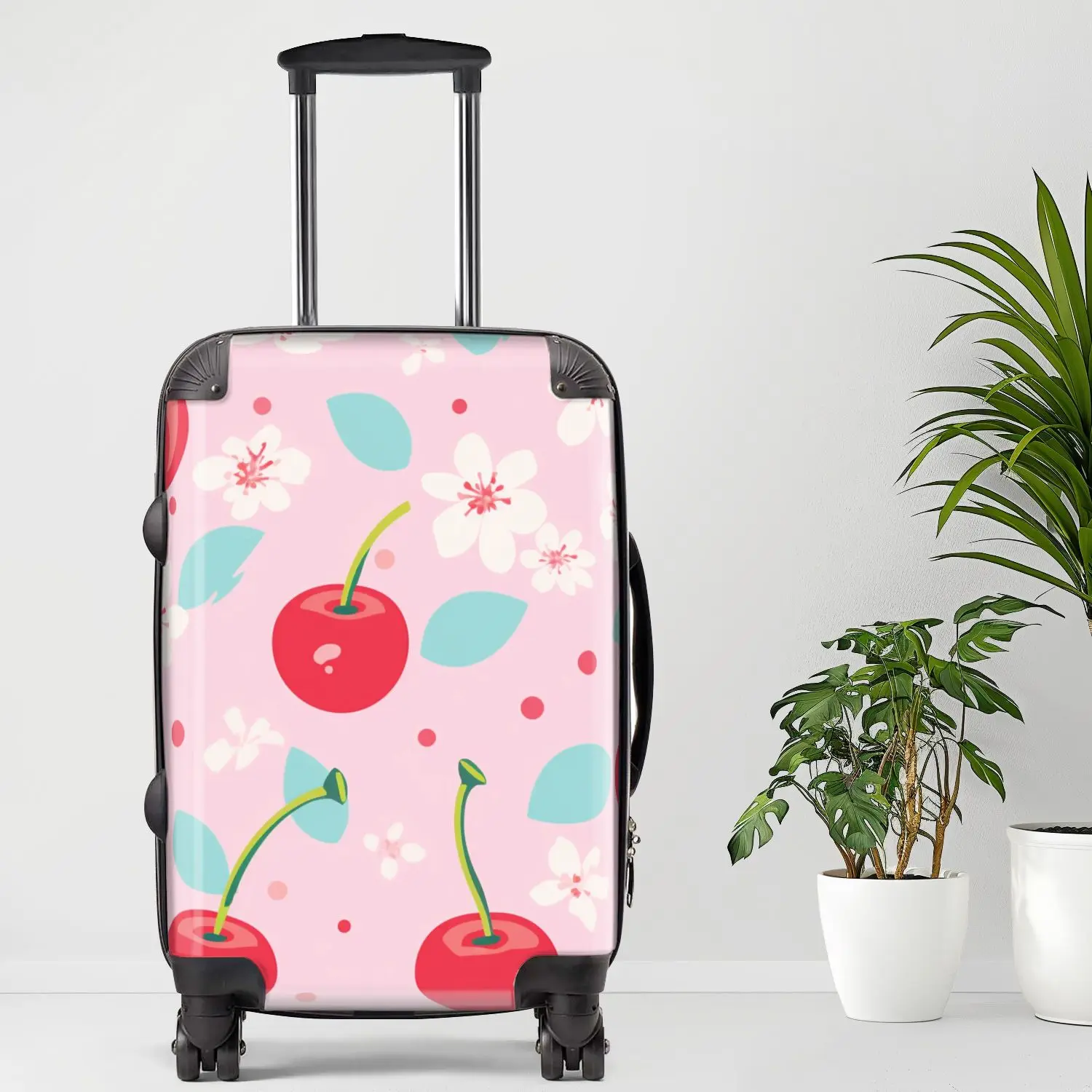 

Cherries Luggage, 20/24/28 Inch Luggage, Carry-On, Custom Luggage, Luggage Set, Suitcase, Travel, Vacation, Cabin Suitcase, Cust