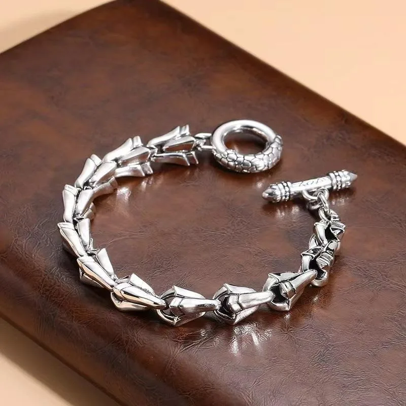 Streetwear Fashion Designer Bracelet, Vintage Punk Jewelry, Minimalist Bold Statement Piece for Trendy Outfits