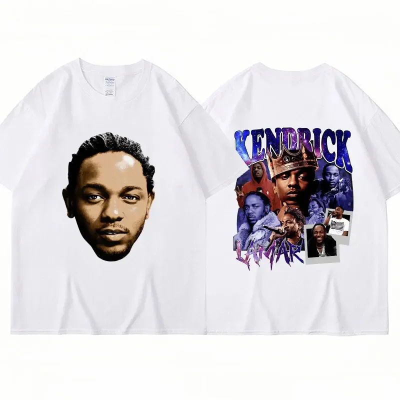 Vintage Rapper Kendrick Lamar T Shirt Men's Hip Hop Street Style Oversized Cotton T Shirts Casual Summer Tees Streetwear Unisex