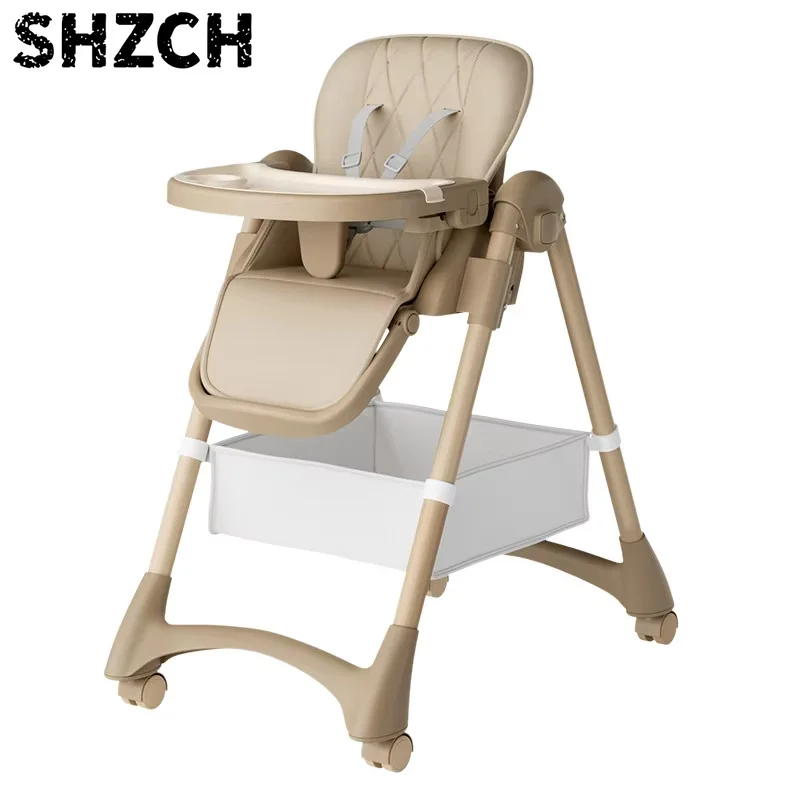Children's dining chair Multifunctional baby dining chair with wheels can be adjusted in height