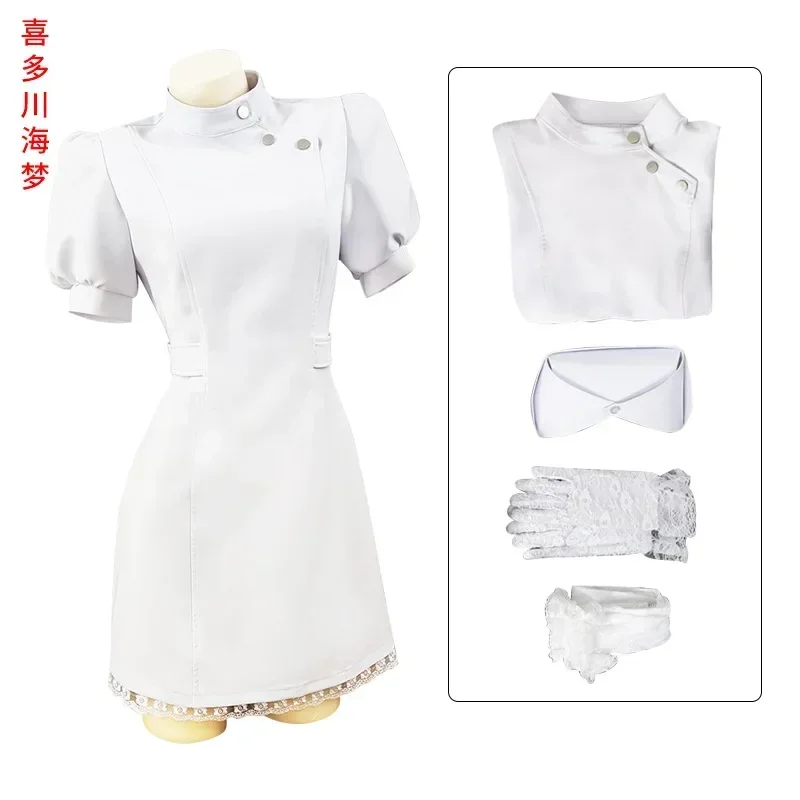 FC6Kitagawa Marin أزياء تنكرية فستاني شخصية حبيبي الزي حفلة الهالوين ممرضة موحدة مجموعة كاملة من الملحقات @ FC8!