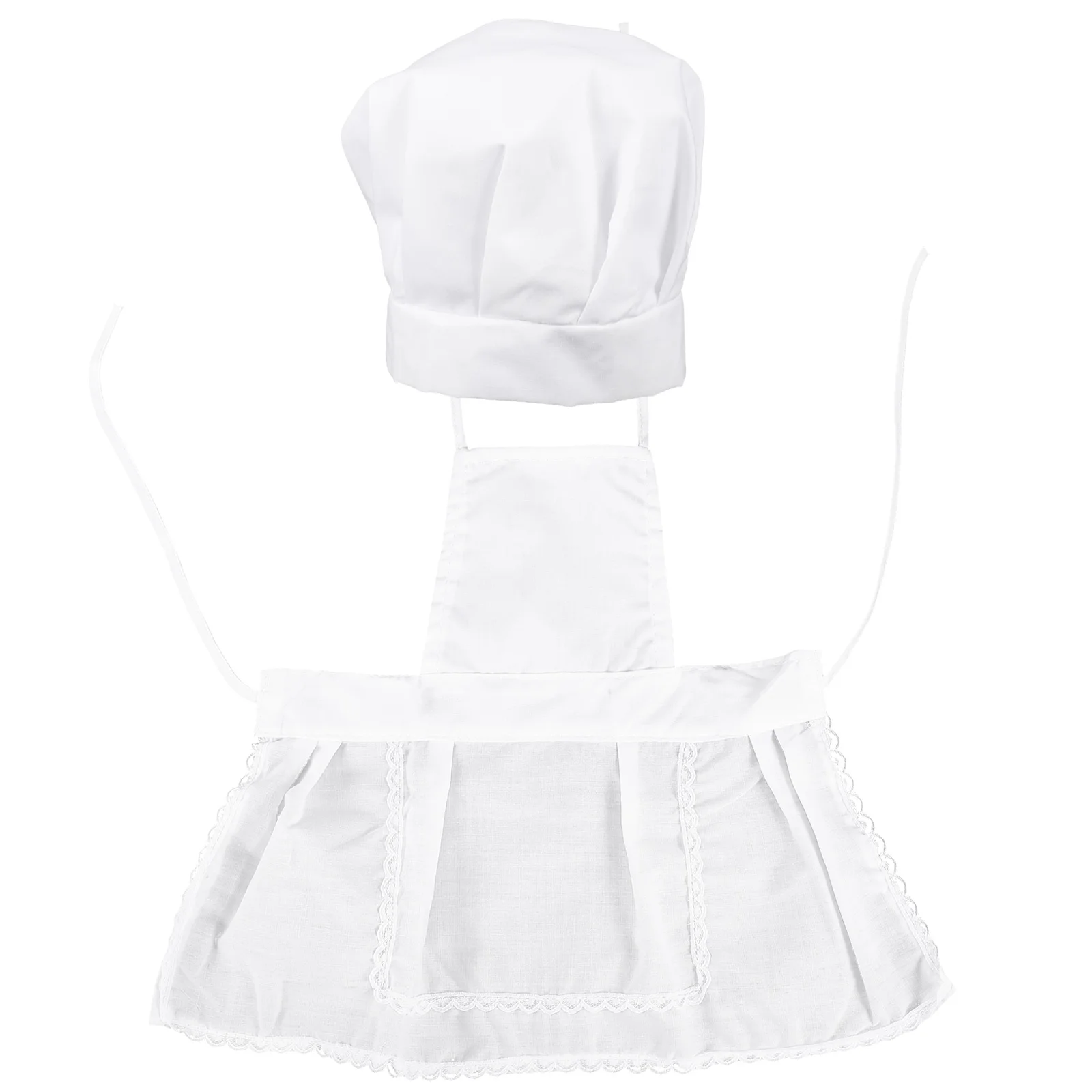 1Set Chef Hat and Apron Set for Kids Adjustable Baking Cooking Costume with Pocket Ideal for DIY Party Role Play Activities Girl