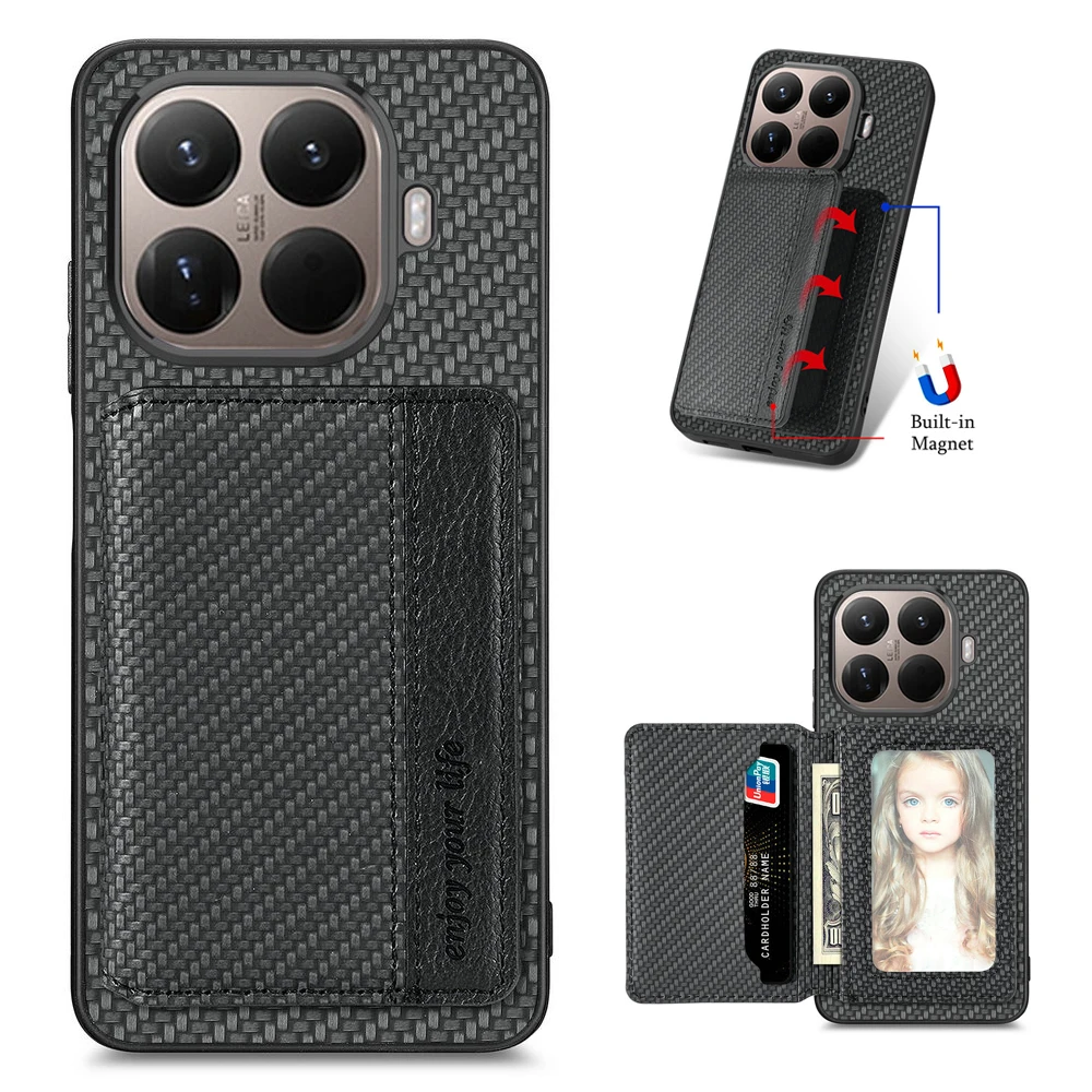 For Xiaomi 17T 15T Pro 14T 13T 14 11T 17 T 5G Back Case Leather Magnet Phone Mi 11 Lite Redmi Note 15 14 13 12 10 Pro Plus Funda