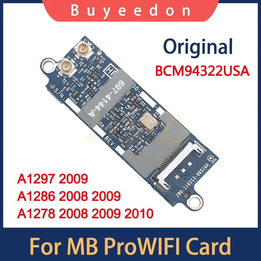 Original Laptop A1278 Bluetooth wifi Airport Card BCM94322USA For Macbook Pro 13