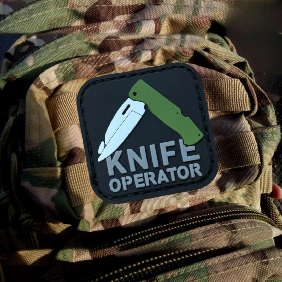 Parche táctico 3D PVC operador cuchillo – Moral militar - imagen 4