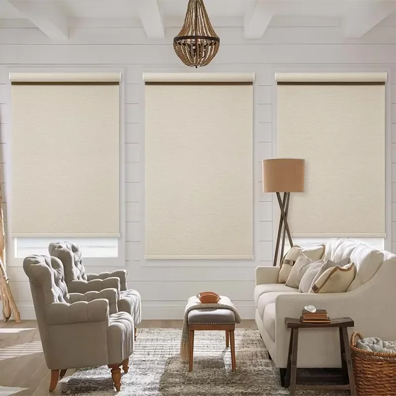 Smart Automation Effortless Control for Stylish Interiors Built-In Electric Two Layer Vertical Blind