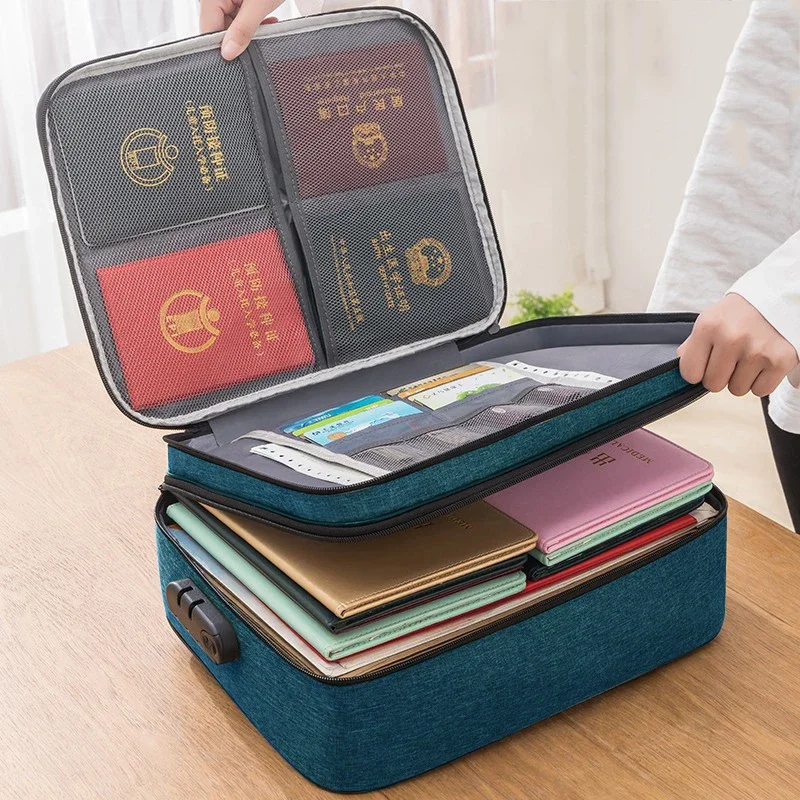 Bolsa de almacenamiento de documentos para mujer, organizador de escritorio, papelería, archivos de viaje, soporte de carpeta de tarjetas, estuche