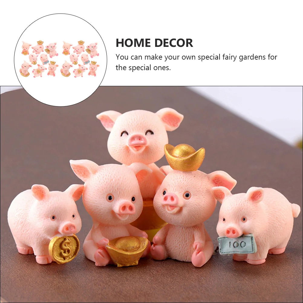 

16Pcs Lovely Resin Art Crafts Reusable Mini Ornament for Home Garden Outdoor Decoration Car Ornaments Fairy Garden Decor