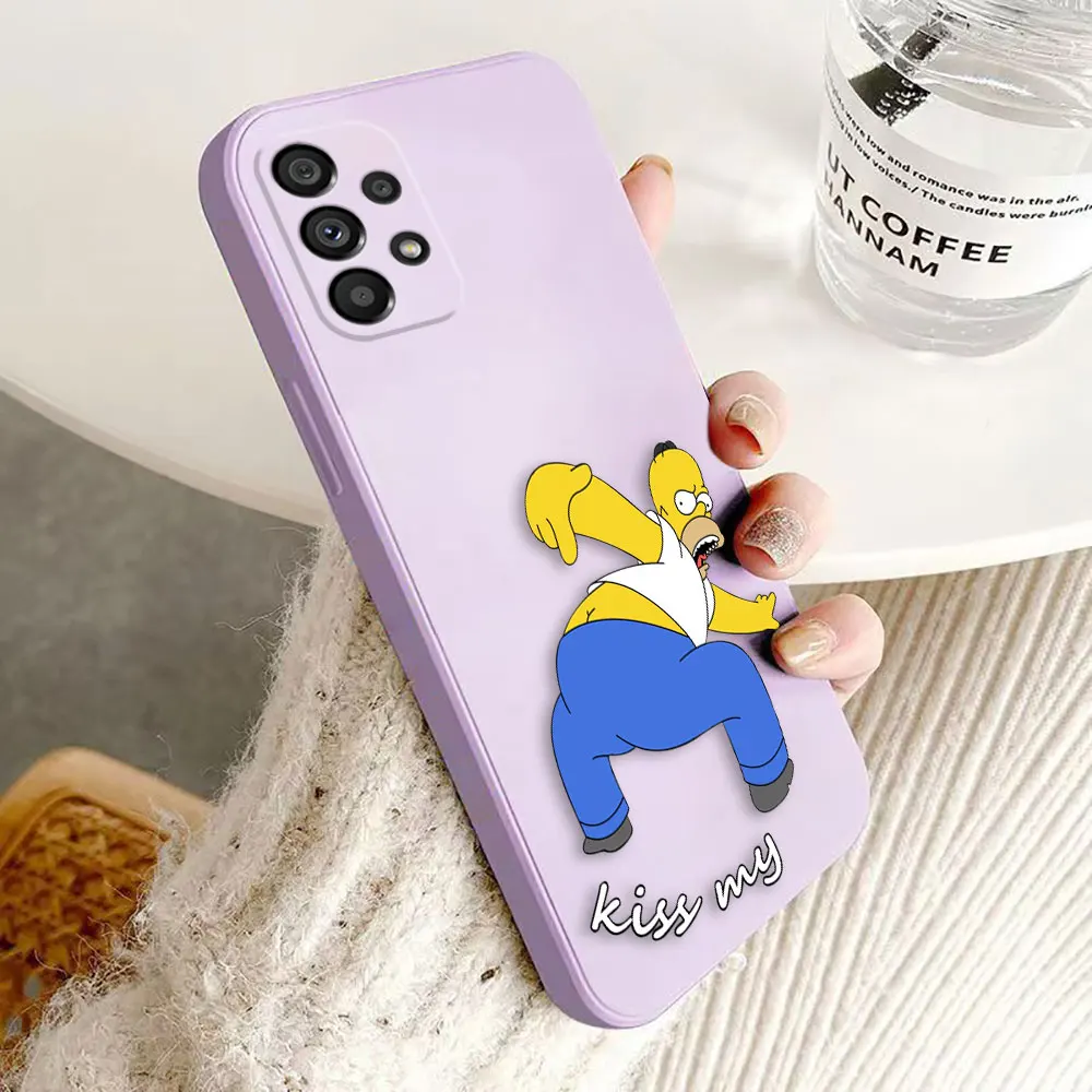 Funny The S-Simpsons Cover Case For Samsung A73 A72 A71 A54 A53 A52 A51 A50 A42 A34 A33 A32 A30 A25 A24 A23 A22 Color Case Funda