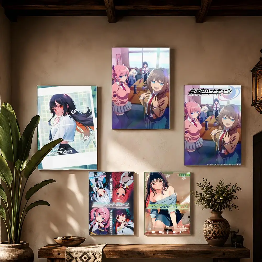 Tune In to the Midnight Heart Anime Studio Home Wall Sticker Neutral Pattern Neat Edge Poster