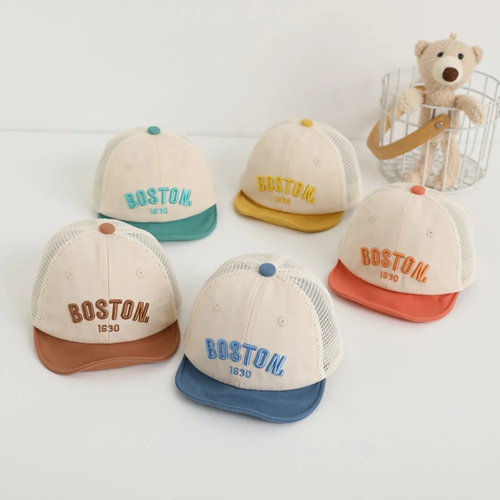 Sun Visor Sun Hat Fashion Lightweight Letter Baseball Hats Mesh Breathable Duck Tongue Cap Baby