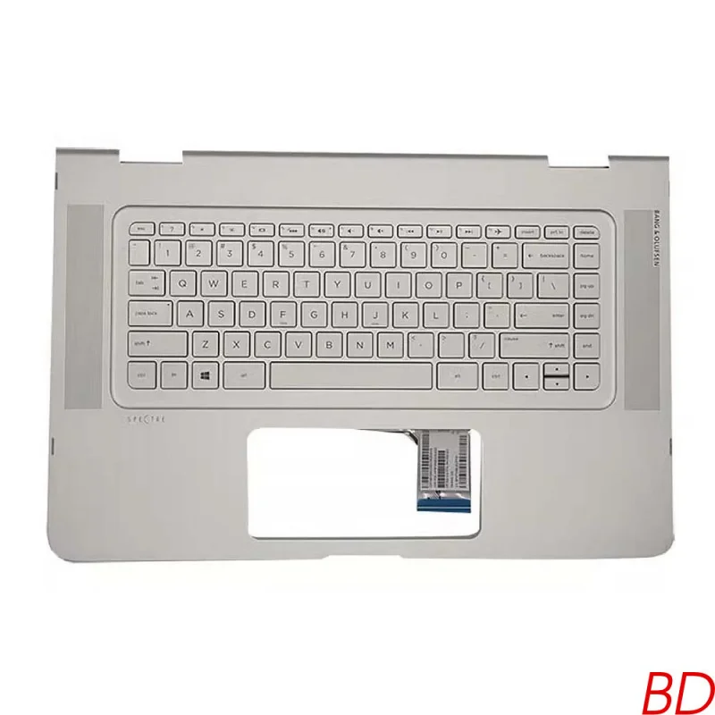 A+ Spectre x360 15-AP For HP  Palmrest C Shell English Backlit Keyboard Silver