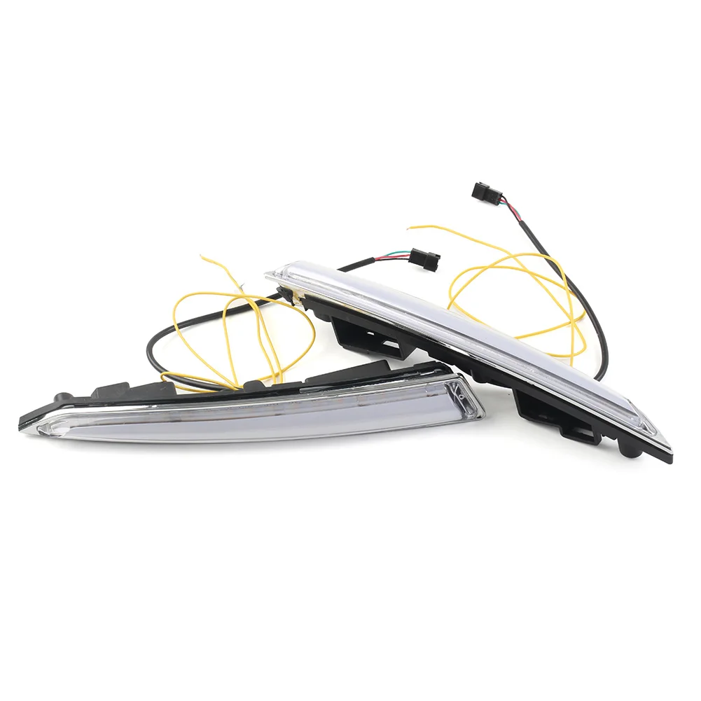 2 uds LED DRL luz de circulación diurna lámpara de señal de giro para Ford Escape Kuga 2013 2014 2015