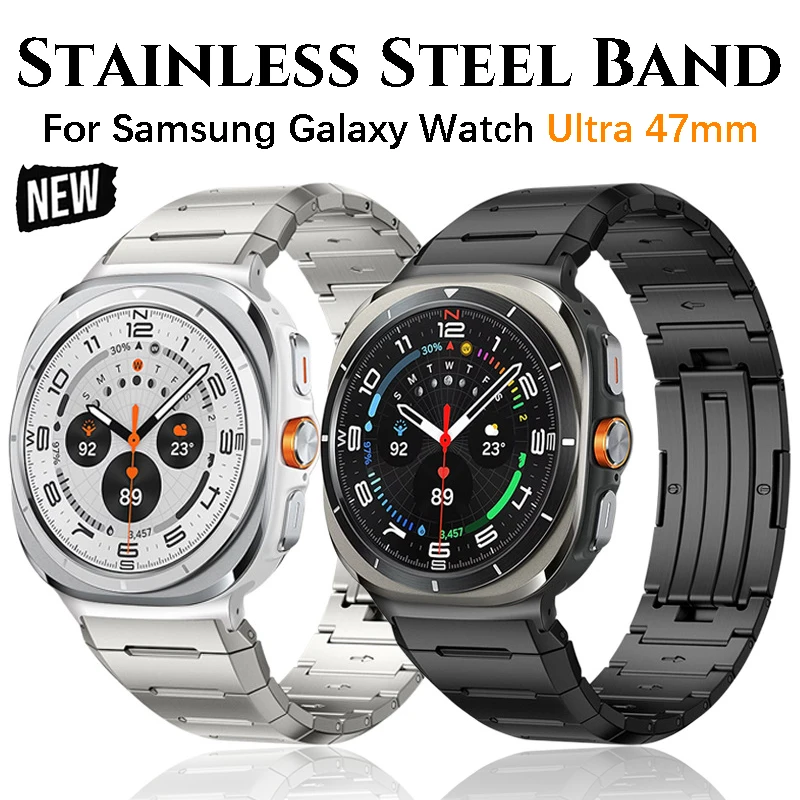 

Stainless Steel Link Bracelet for Samsung Galaxy Watch Ultra 47mm No Gap Strap for Galaxy Watch Ultra7 47mm Correa