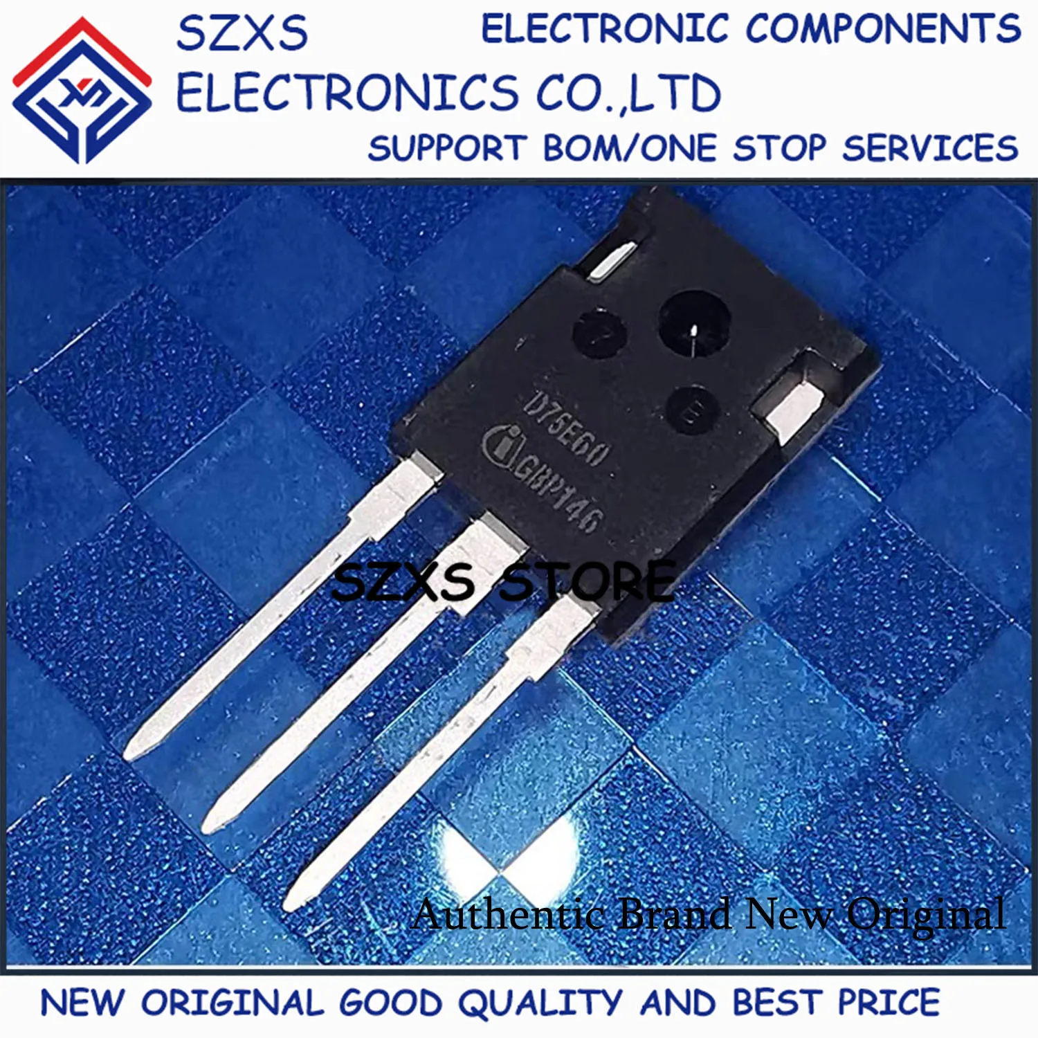 New Original 10Pcs D75E60 IDW75E60 TO-247 600V 75A Fast Recovery Diode In Stock Electronic Components Good Quality