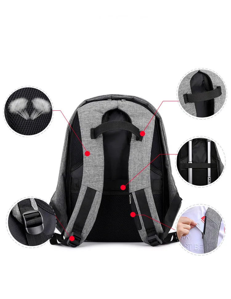 Anti-Theft Laptop Backpack Bag 15.6 Urban Men Backpack Mochila Waterproof Black 2021 School Woman Anti Theft Backpacks