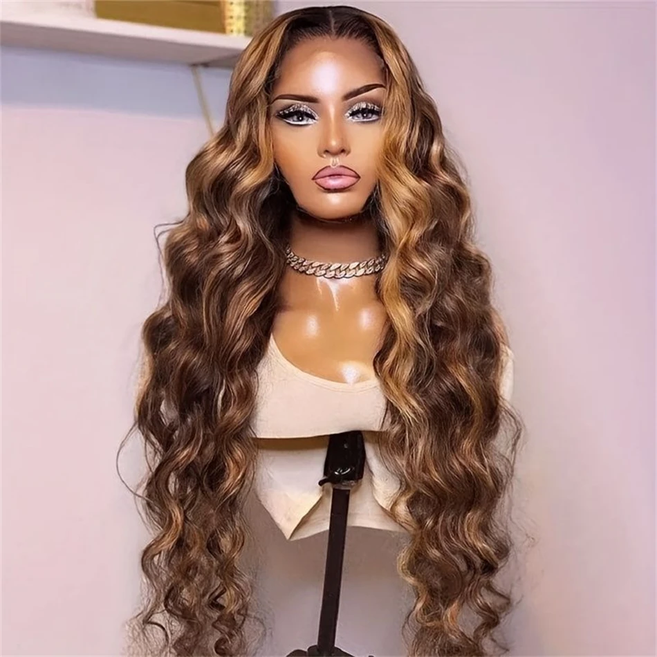 

13x6 Hd Lace Front Human Hair Wig Brazilian Body Wave Human Hair Wigs Highlight 13x4 Transparent Hd Lace Frontal Wig for Women