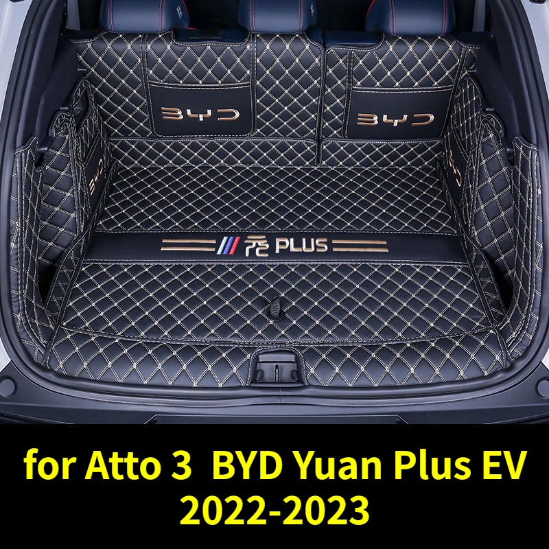 

Car Trunk Mats for BYD Atto3 Yuan Plus EV 2021 2022 2024 Trunk Protector Pad Storage Bags Cargo Liner Car Interior Accessories