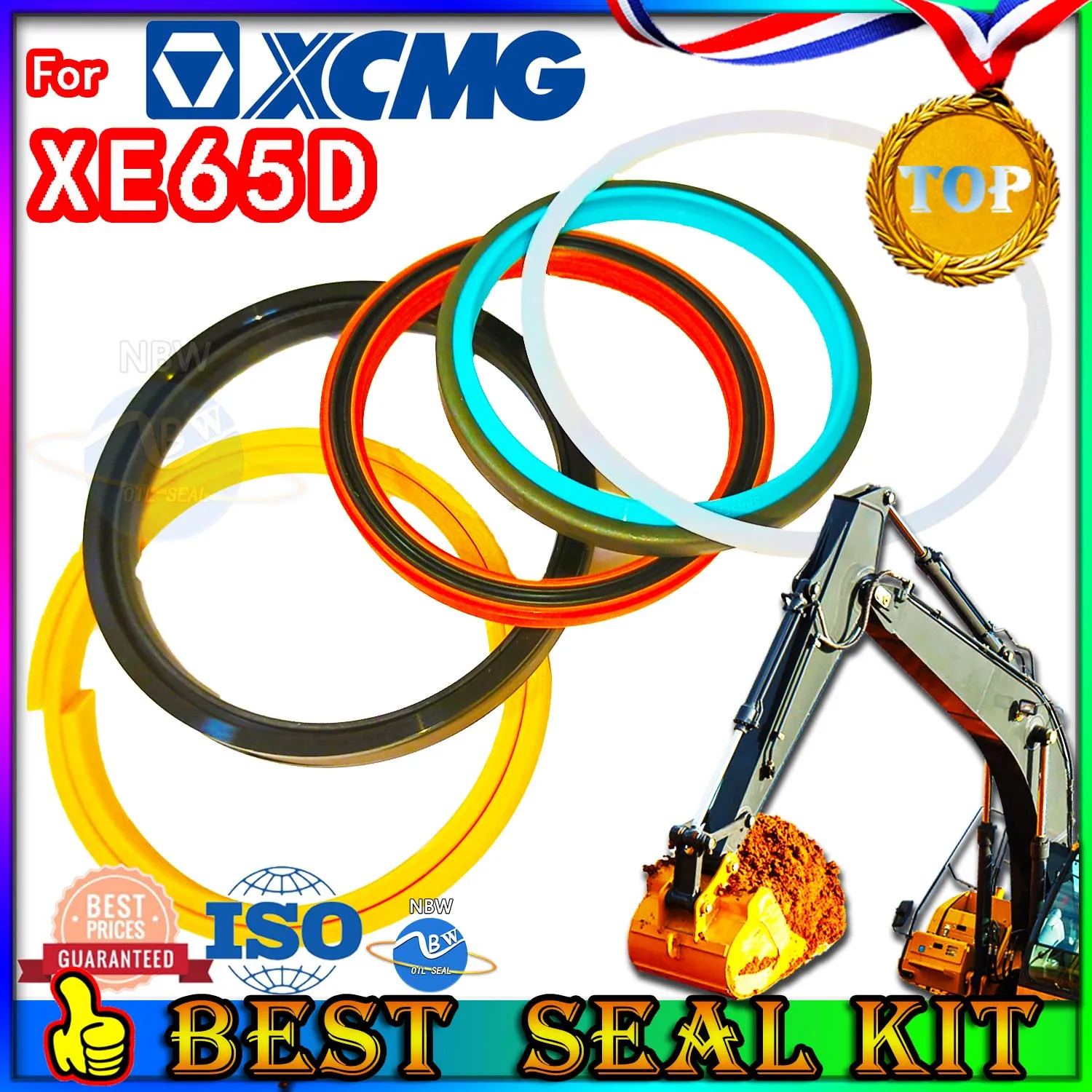 

For XCMG XE65D Oil Seal Repair Kit Boom Arm Bucket Excavator Hydraulic Cylinder Washer Skf Service Orginal Quality Track Spovel