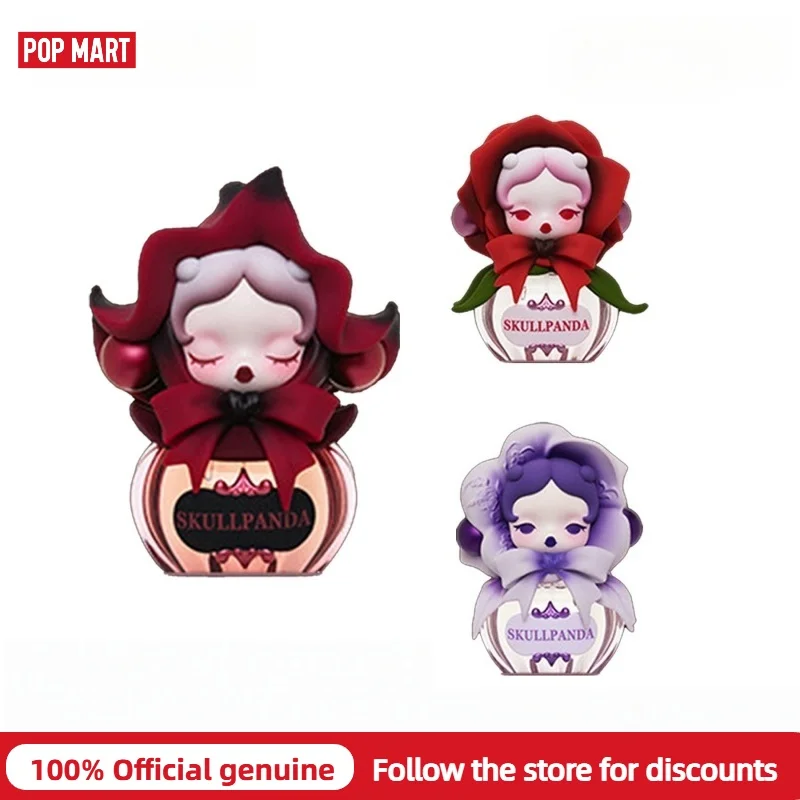 

POP MART SKULLPANDA Серия «Лепестки в четырех актах» — Слепая коробка-сюрприз — Ароматизированный спрей, аниме-фигурка, модель, украшение, таинственный подарок, игрушка