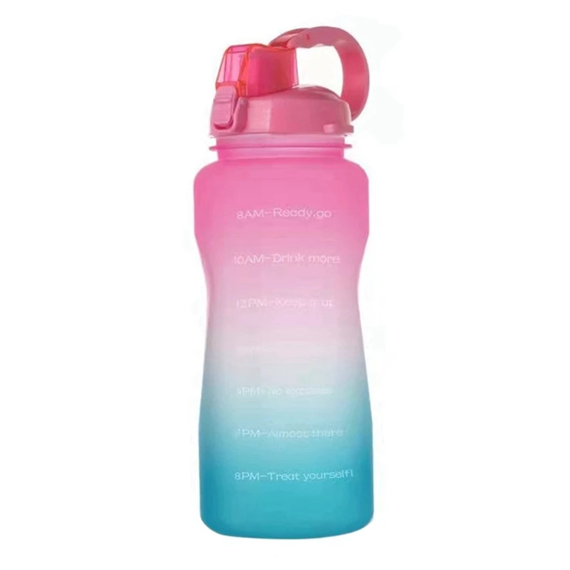 

2 Pcs Handle, Large-Capacity Bounce Cover With Straw, Outdoor Sports Bottle, 2000 Ml & 3800ML A