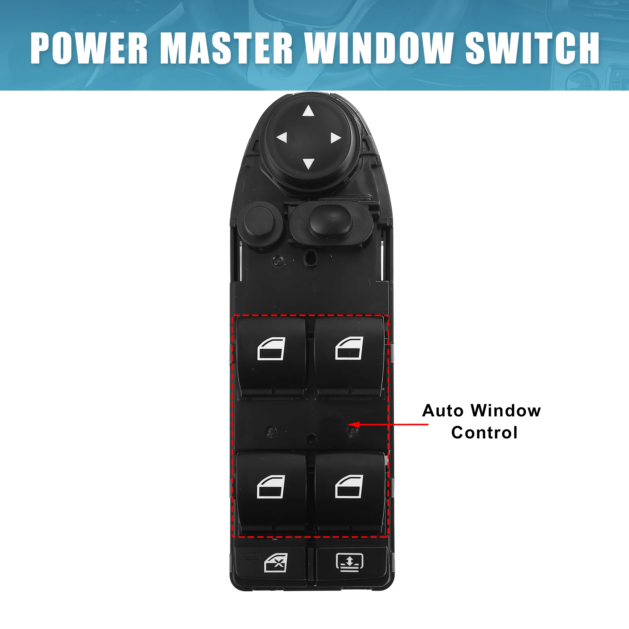 X Autohaux Car Window Switch 61319122113 for BMW M5 525/528/530/535/545/550i/xi GT 2003-2010 Front Left Driver Side Accessories