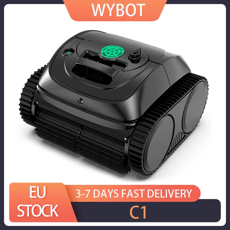 WYBOT C1 Cordless Robotic Pool Cleaner, Wall Climbing, Intelligent Route Planning, APP Control, for Pools up to 1,615 Sq.ft