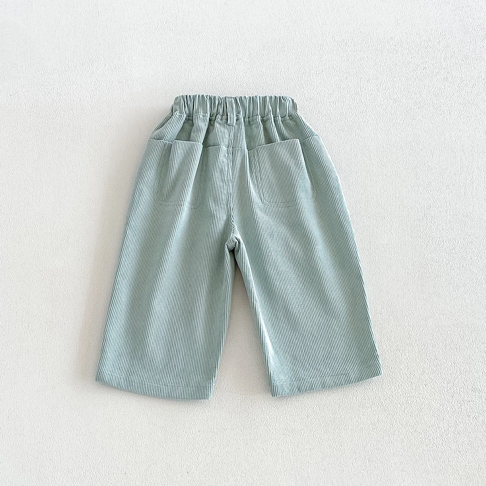 Herbst Kinder Loose Fit Cordhosen Kleinkind Jungen Mädchen Lässige Einfarbige Hosen Kinder Haremshosen Kinder Lange Hosen für den Winter – Detail 10