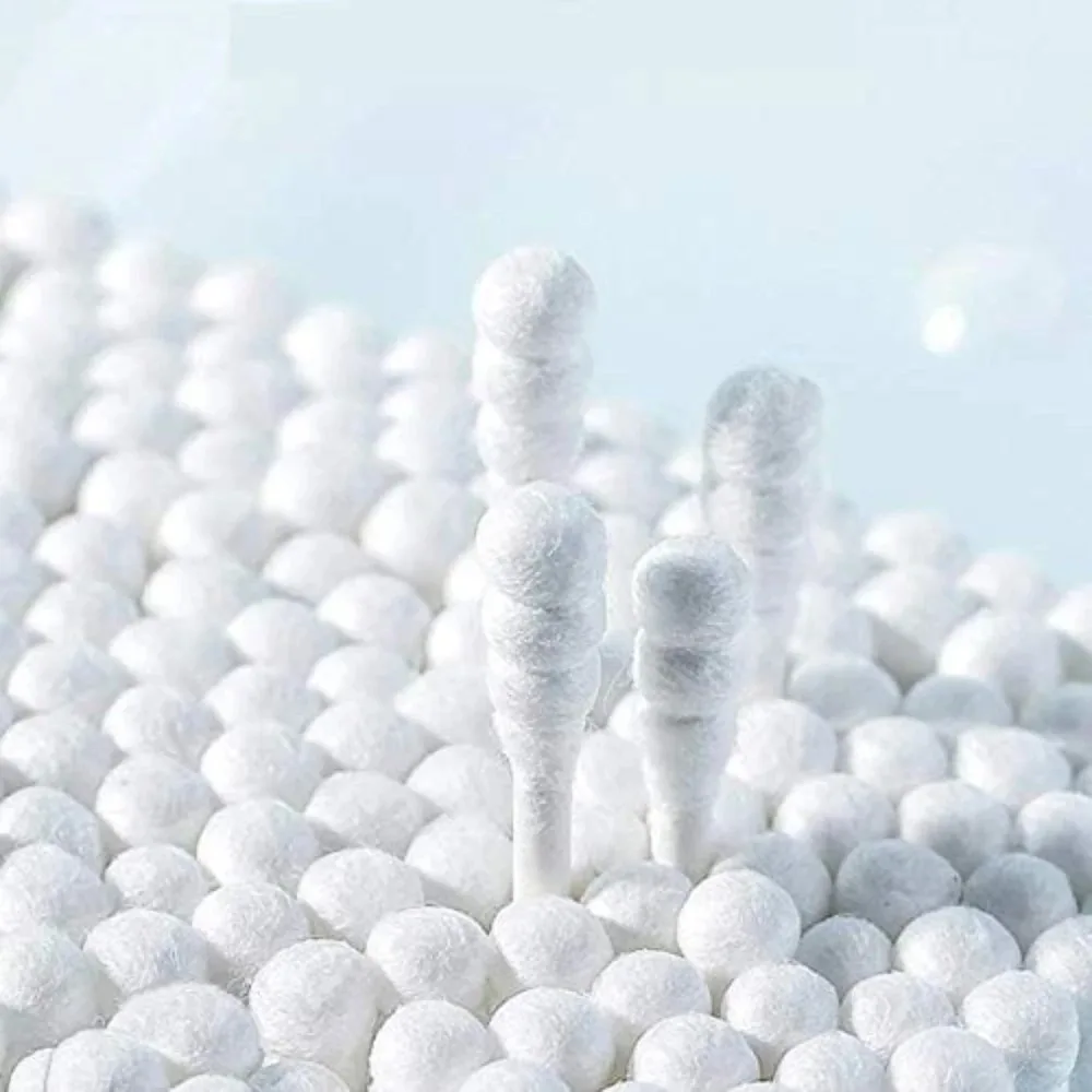 200 Count Disposable Cotton Swabs Double Tipped Spiral Head Multipurpose Safe Sterile Cleaning Sticks