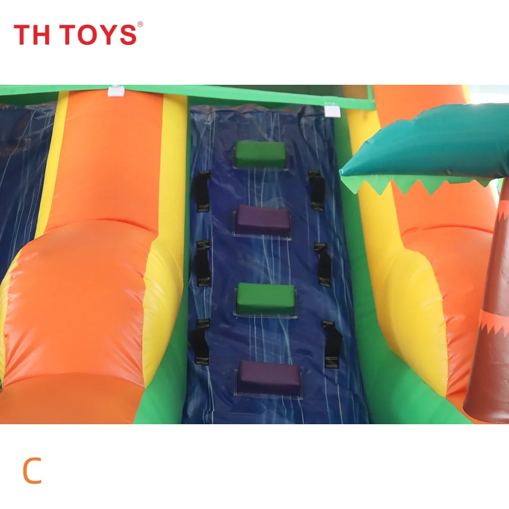 2026 new design Palm Tree inflatable Water Slide Inflatable bouncy slide with Pool for children