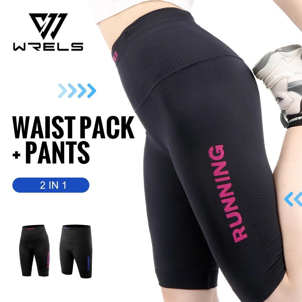 

WRELS Yoga Pants High Waist Fitness Legging Pants with Pockets Elastic Sports Tight Pants Quick Drying Butt lift Sport Pants