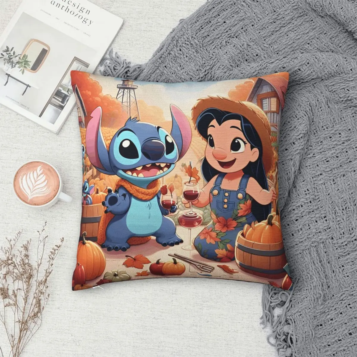 ليلو وستيتش المخدة غطاء وسادة بوليستر هدية لطيف الكرتون كوالا رمي كيس وسادة غطاء المنزل انغلق 40X40cm #4