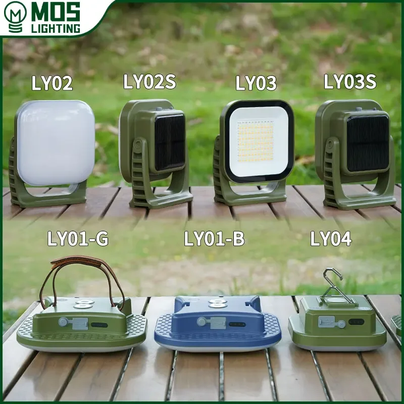 MOSLIGHTING Solar LED Camping Light USB Rechargeable For Outdoor Tent Lamp Portable Lanterns Emergency Light IP65 Waterproof LED