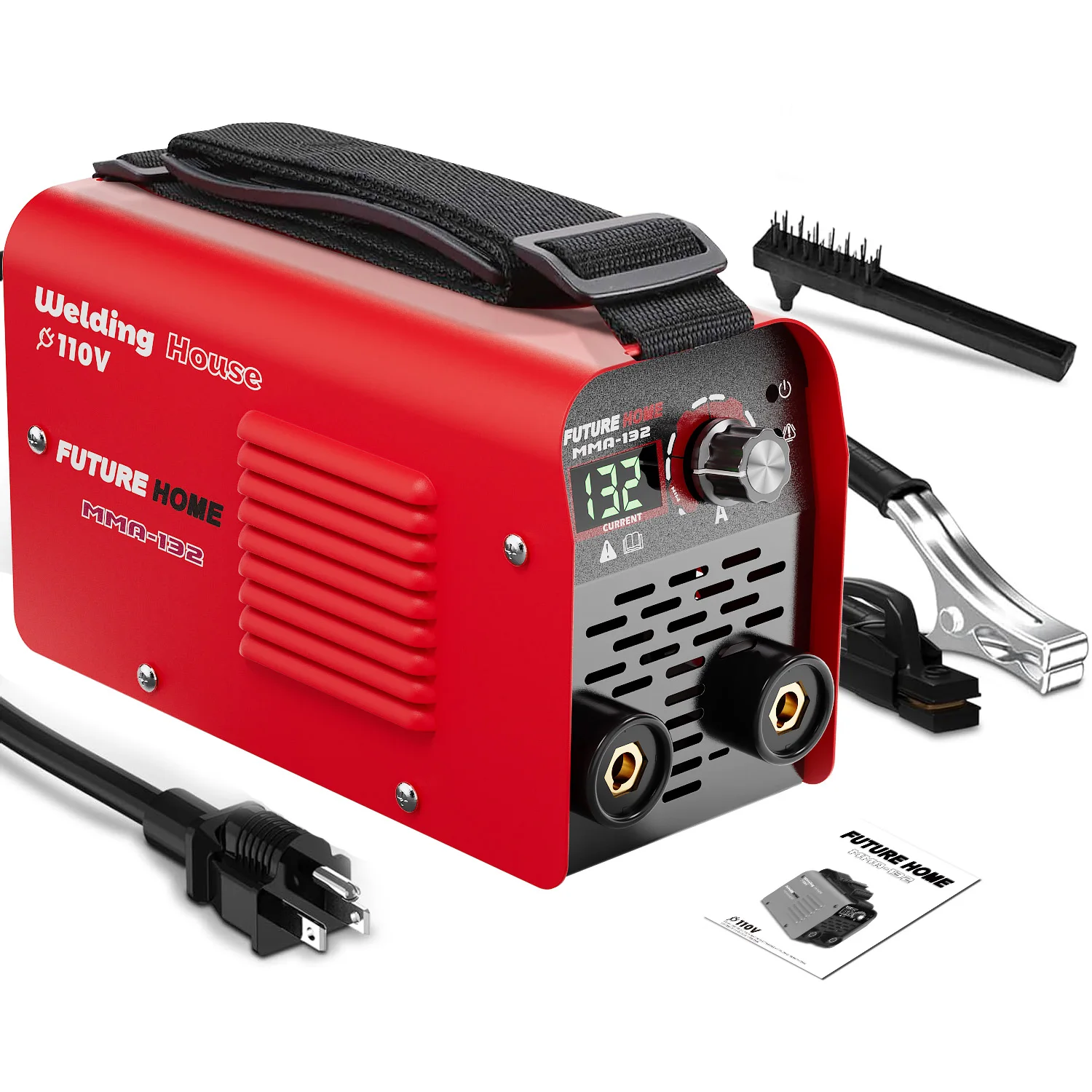 FUTURE HOME  MMA132 Mini Digital Stick Welder, Portable IGBT Inverter Arc Welding Machine, Overheat & Overload Protection, Home DIY Welding Equipment